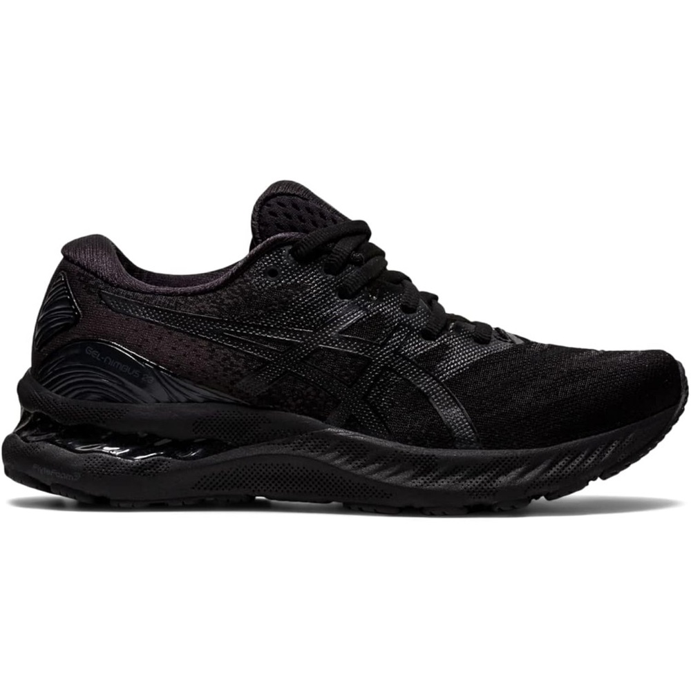 Asics Black Athletic Shoes with Mesh Upper and GEL Technology